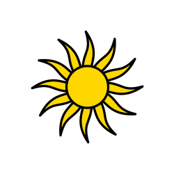 Pobarvana pobarvanka - Pobarvanka sončka