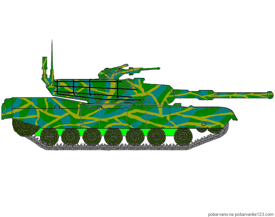 POBARVANA POBARVANKA - Pobarvanka tanka M1 Abrams