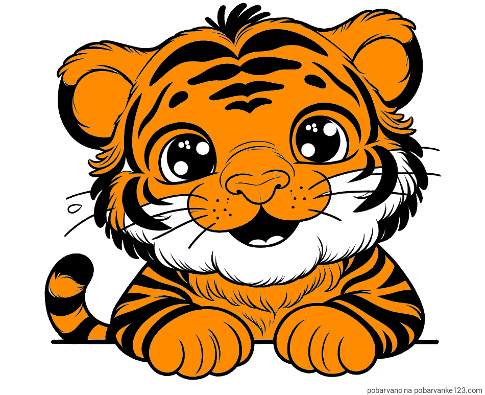 POBARVANA POBARVANKA - Pobarvanka tigrček