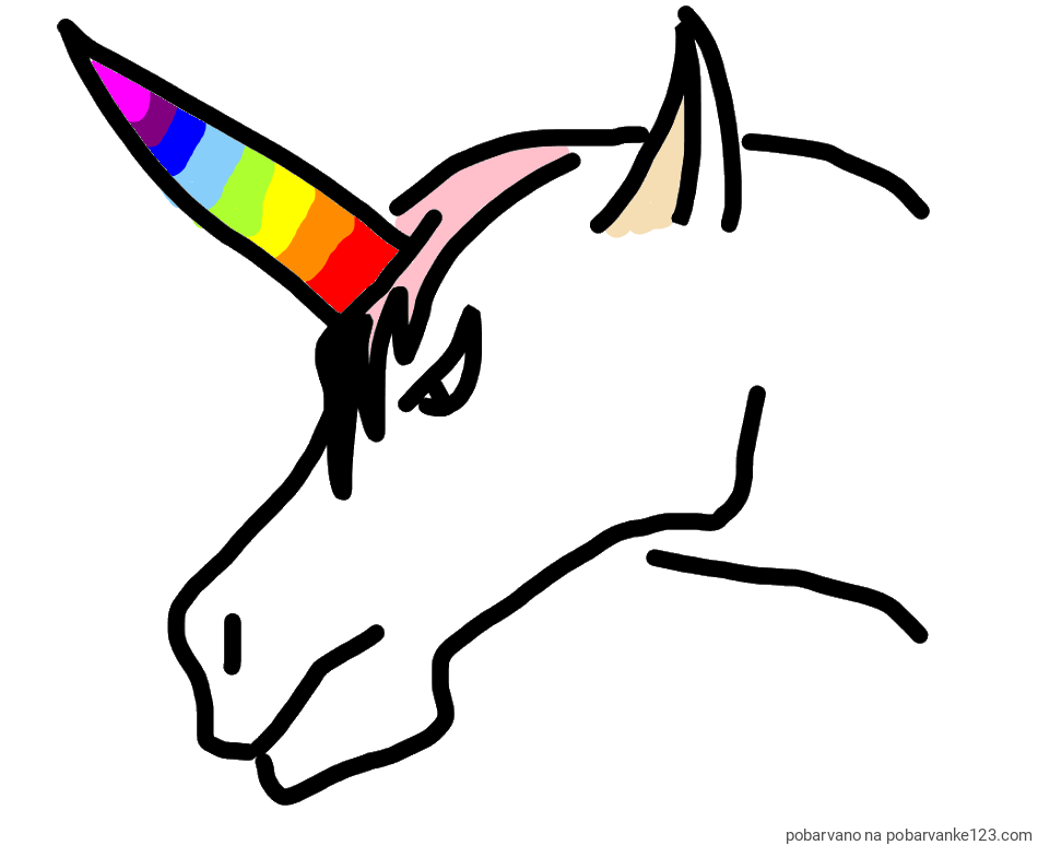POBARVANA POBARVANKA - Pobarvanka unicorn