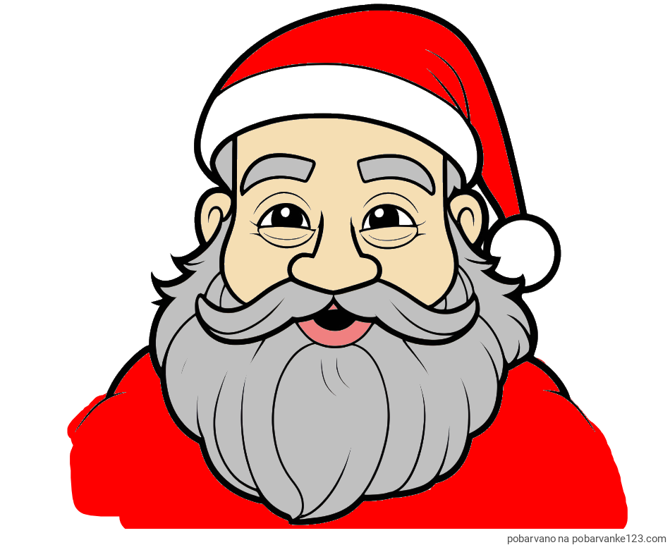 POBARVANA POBARVANKA - Pobarvanka utrujenega Božička