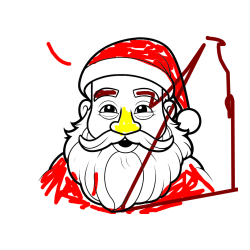 Pobarvana pobarvanka - Pobarvanka utrujenega Božička