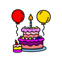 POBARVANA POBARVANKA - Pobarvanka velike rojstnodnevne torte