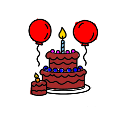 POBARVANA POBARVANKA - Pobarvanka velike rojstnodnevne torte