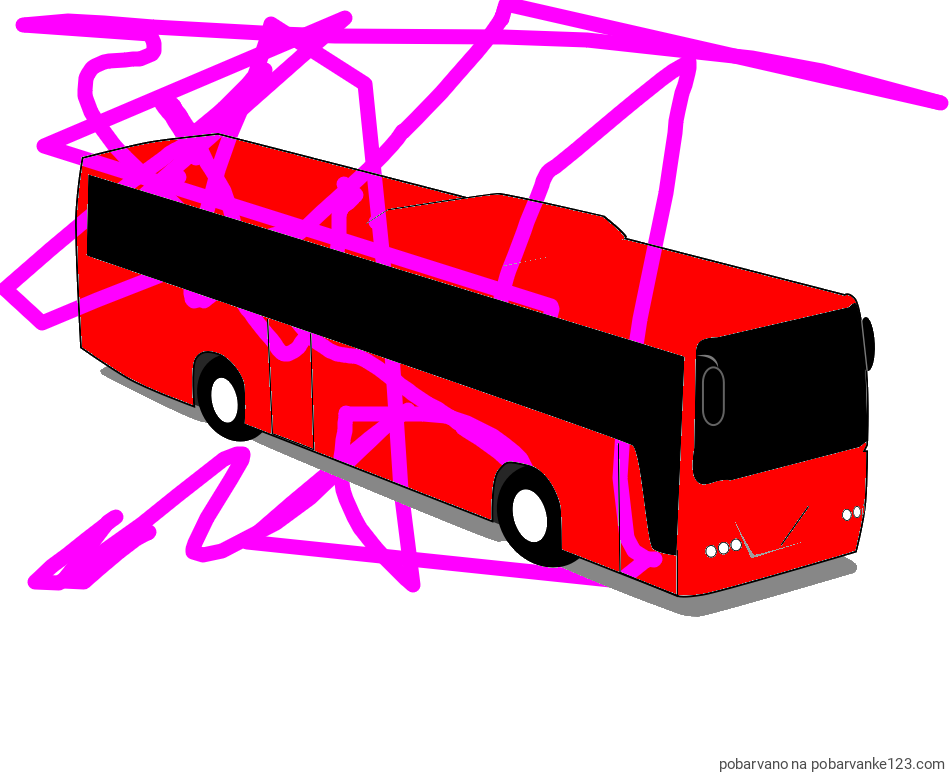 POBARVANA POBARVANKA - Pobarvanka velikega avtobusa