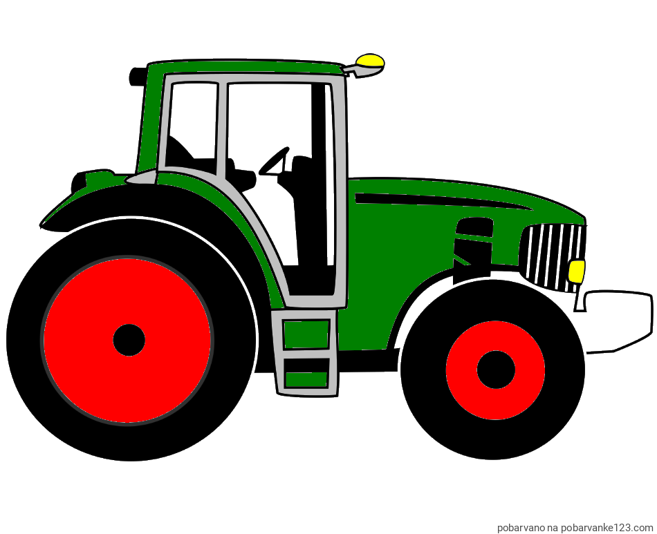 POBARVANA POBARVANKA - Pobarvanka velikega in zmogljivega traktorja