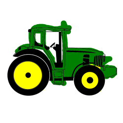 POBARVANA POBARVANKA - Pobarvanka velikega in zmogljivega traktorja