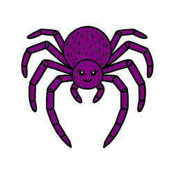 Pobarvana pobarvanka - Pobarvanka veselega pajka