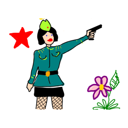 Pobarvana pobarvanka - Pobarvanka vojakinje partizanke