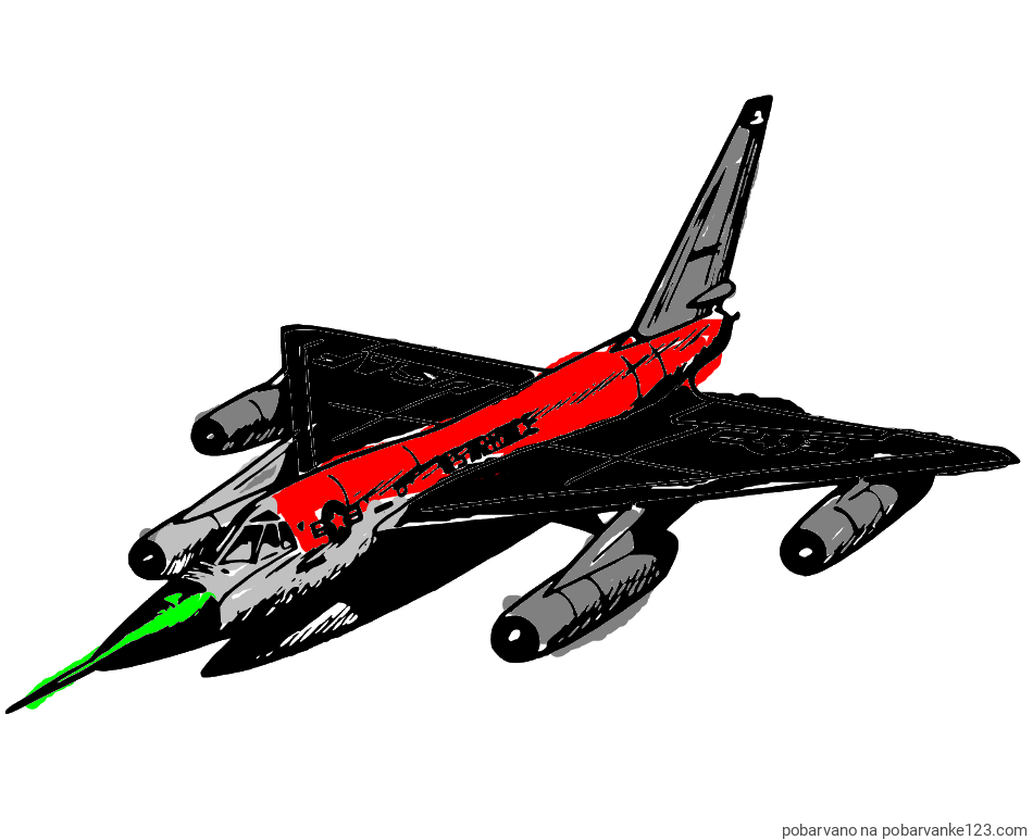 POBARVANA POBARVANKA - Pobarvanka vojaškega lovca