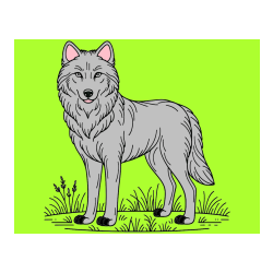 POBARVANA POBARVANKA - Pobarvanka volka