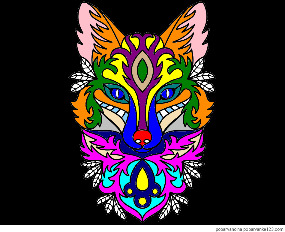 POBARVANA POBARVANKA - Pobarvanka volka - mandale