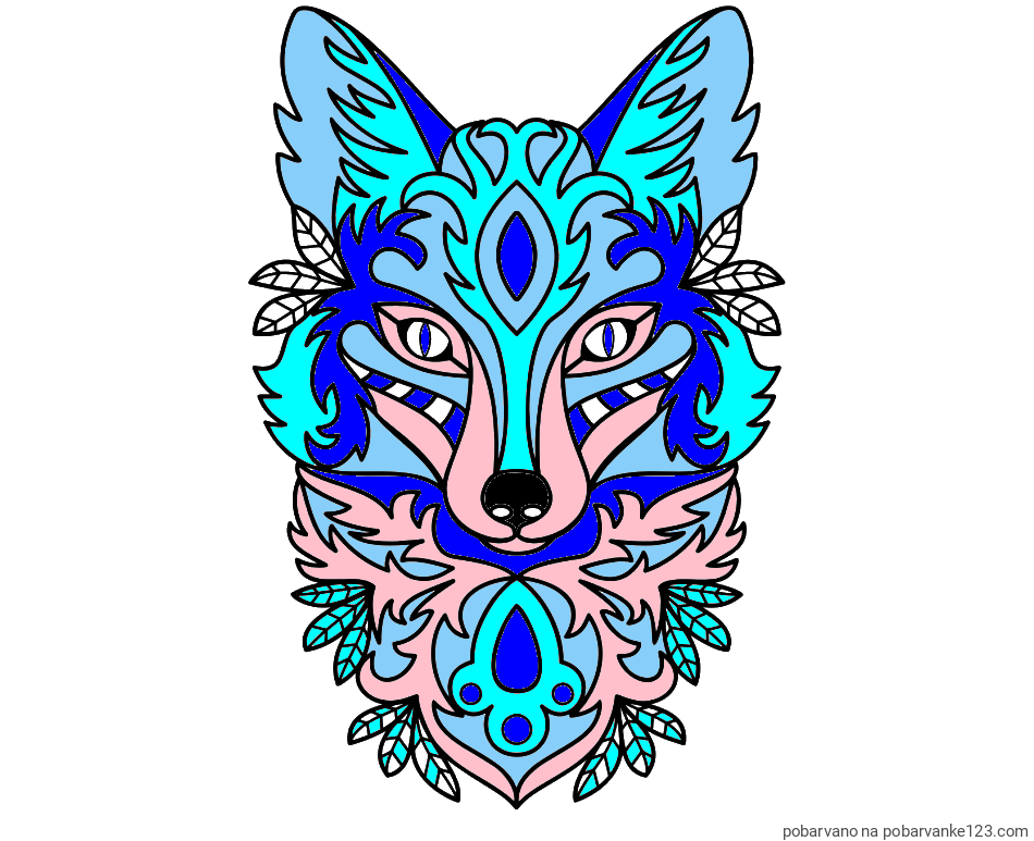 POBARVANA POBARVANKA - Pobarvanka volka - mandale