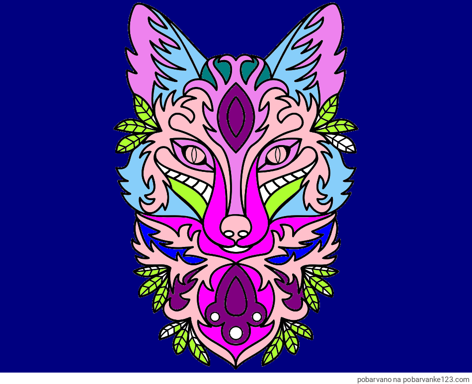 POBARVANA POBARVANKA - Pobarvanka volka - mandale