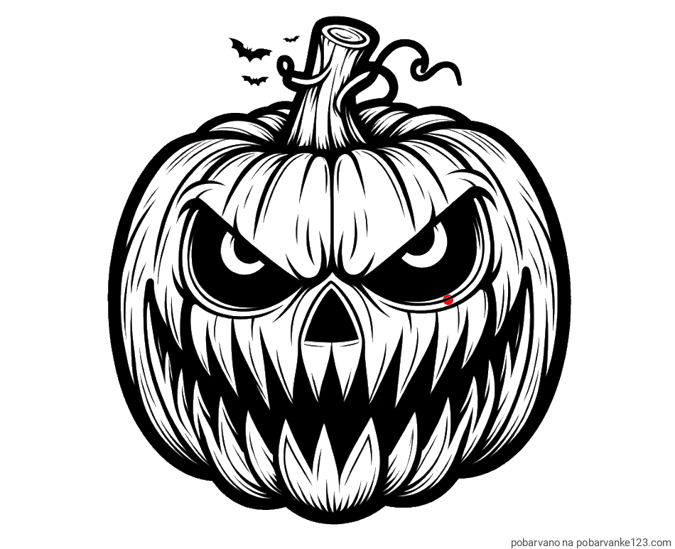 POBARVANA POBARVANKA - Pobarvanka zlobne buče za noč čarovnic