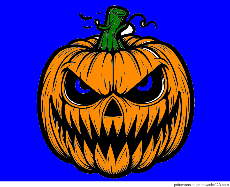 POBARVANA POBARVANKA - Pobarvanka zlobne buče za noč čarovnic