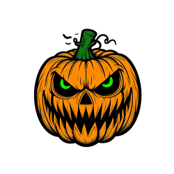 Pobarvana pobarvanka - Pobarvanka zlobne buče za noč čarovnic