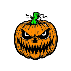 POBARVANA POBARVANKA - Pobarvanka zlobne buče za noč čarovnic