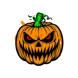 POBARVANA POBARVANKA - Pobarvanka zlobne buče za noč čarovnic