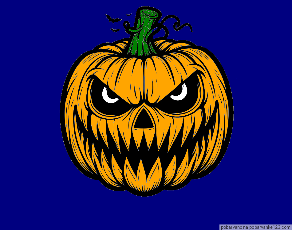 POBARVANA POBARVANKA - Pobarvanka zlobne buče za noč čarovnic