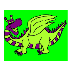 Pobarvana pobarvanka - Pobarvanka zmajčka