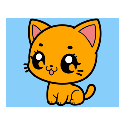 POBARVANA POBARVANKA - Pobarvnaka ljubke muce v anime slogu