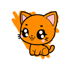 POBARVANA POBARVANKA - Pobarvnaka ljubke muce v anime slogu