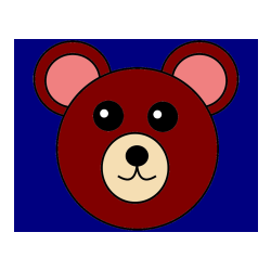 Pobarvana pobarvanka - Preprosta pobarvanka medvedka