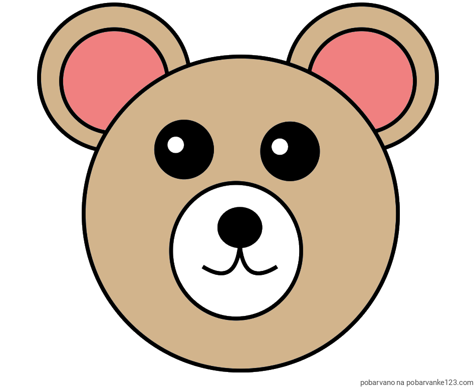 POBARVANA POBARVANKA - Preprosta pobarvanka medvedka