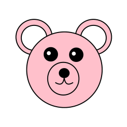 Pobarvana pobarvanka - Preprosta pobarvanka medvedka