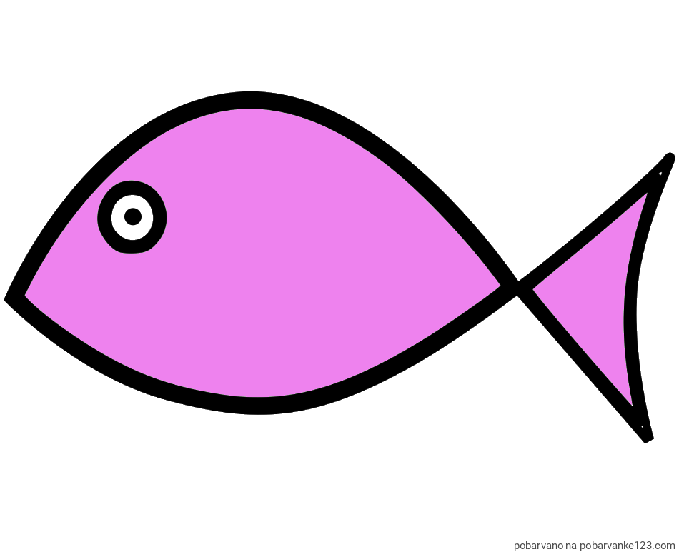 POBARVANA POBARVANKA - Preprosta pobarvanka ribe
