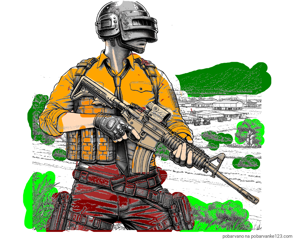 POBARVANA POBARVANKA - PUBG pobarvanka za starejše