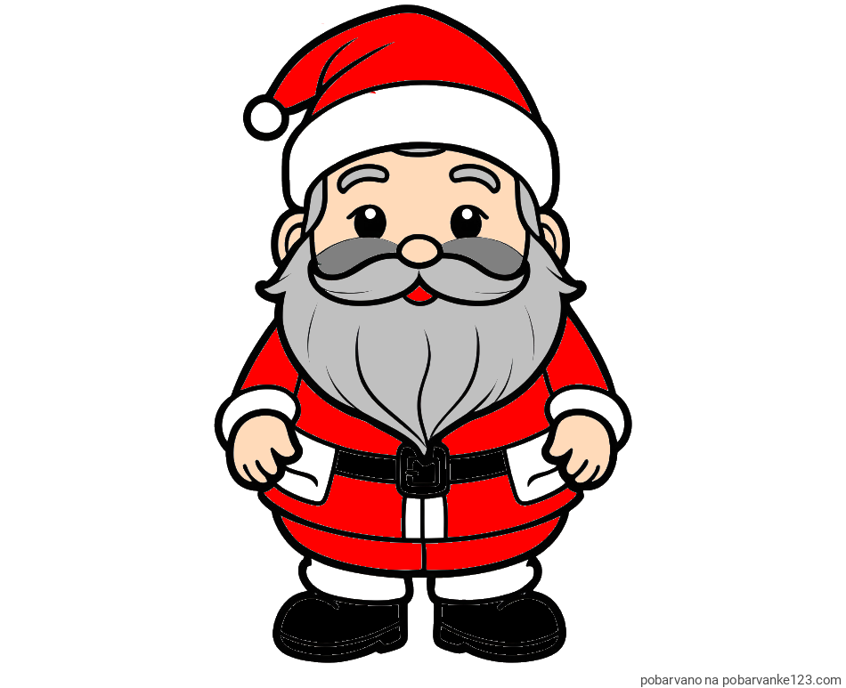 POBARVANA POBARVANKA - Simpatična pobarvanka Božička