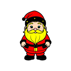 Pobarvana pobarvanka - Simpatična pobarvanka Božička