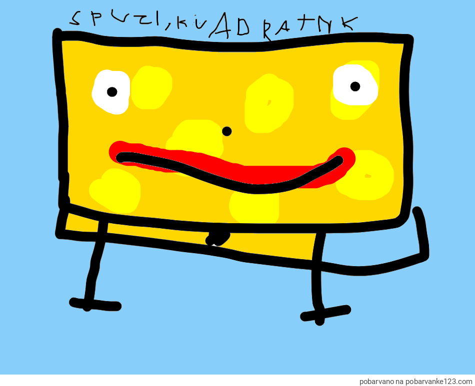 POBARVANA POBARVANKA - spuzi kvadatnik