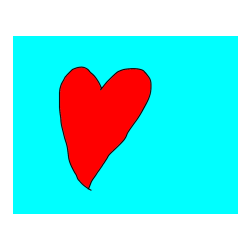 Pobarvana pobarvanka - srček