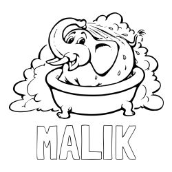 Pobarvanka imena MALIK