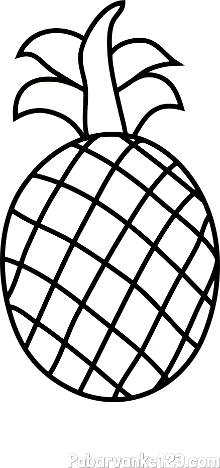 Pobarvanka ananasa
