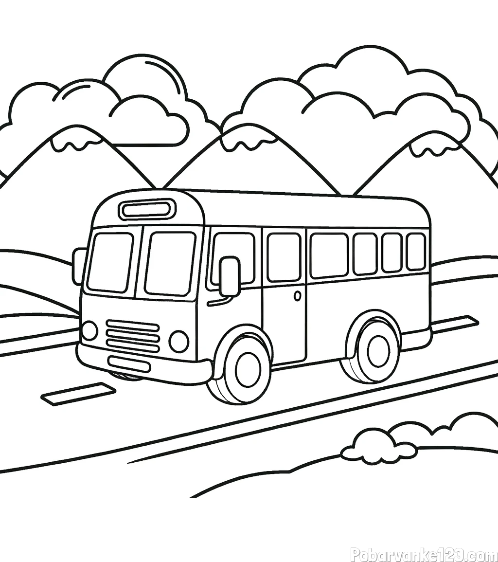 Pobarvanka avtobusa na vožnji