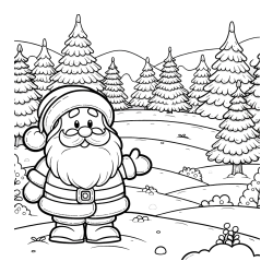 Pobarvanka Božička v naravi