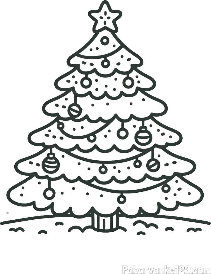 Pobarvanka božičnega drevesa