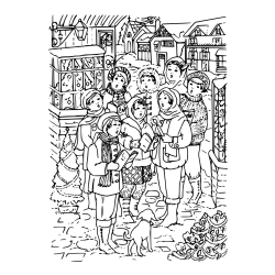 Pobarvanka božičnega pevskega zbora