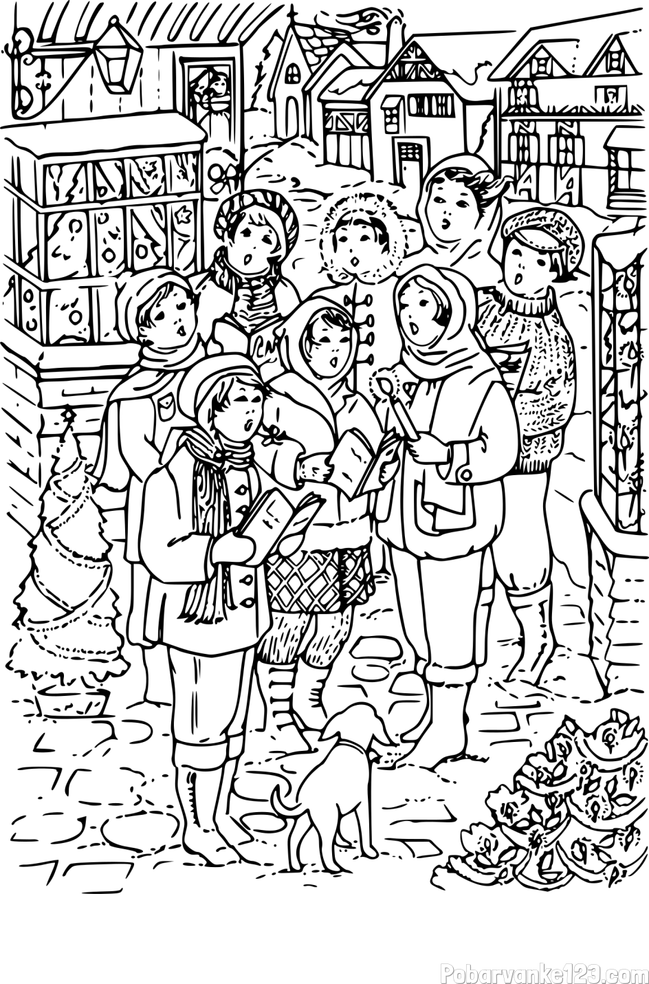 Pobarvanka božičnega pevskega zbora