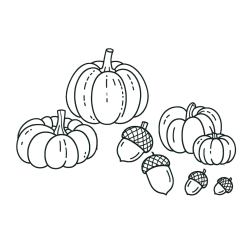 Pobarvanka buč in želoda