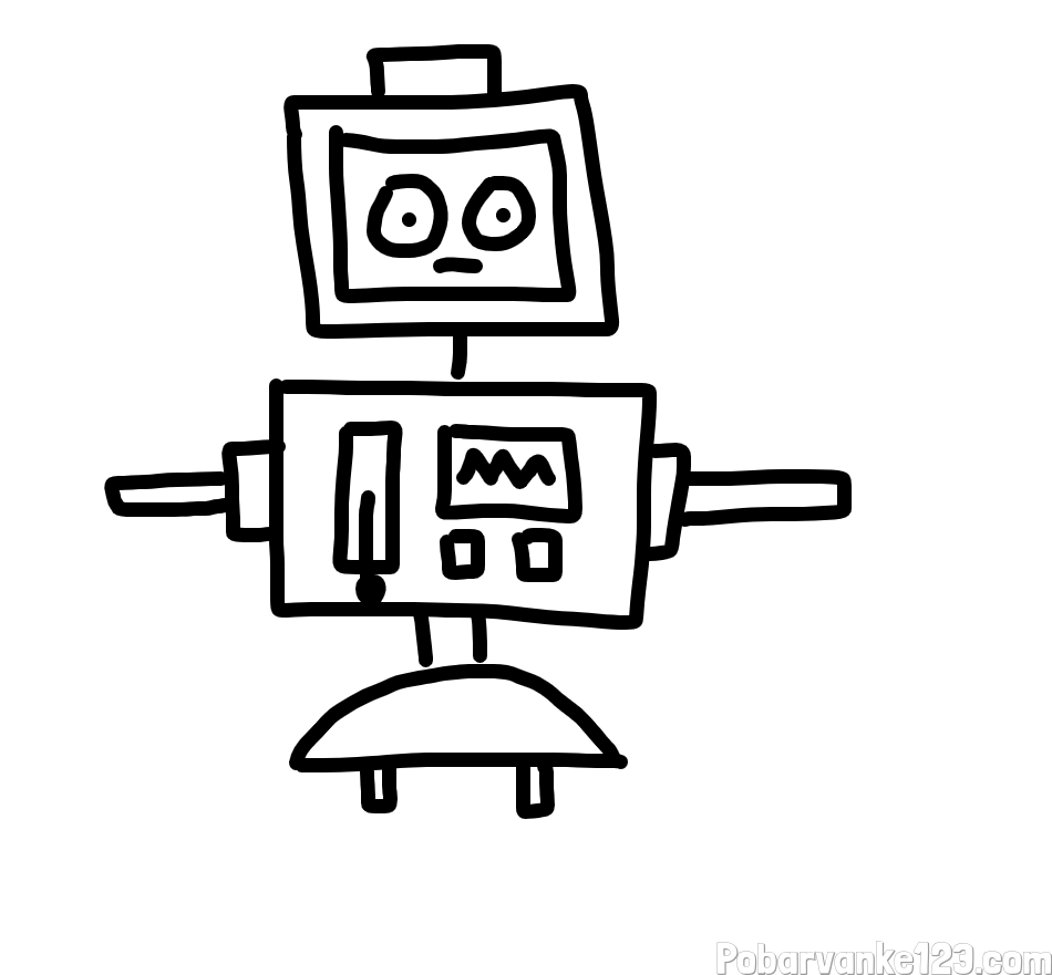 Pobarvanka čisto pravega robota