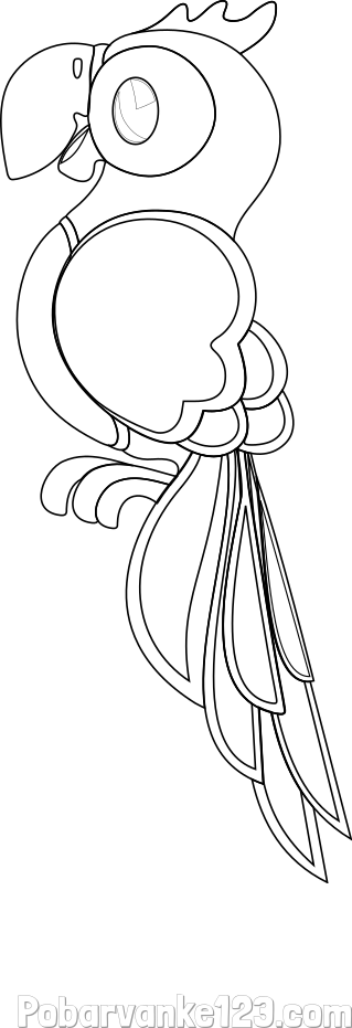 Pobarvanka čudovite papige ARE