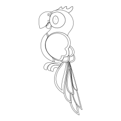 Pobarvanka čudovite papige ARE