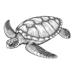 Pobarvanka čudovite želve