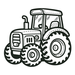 Pobarvanka čudovitega traktorja