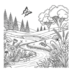 Pobarvanka cvetoče narave